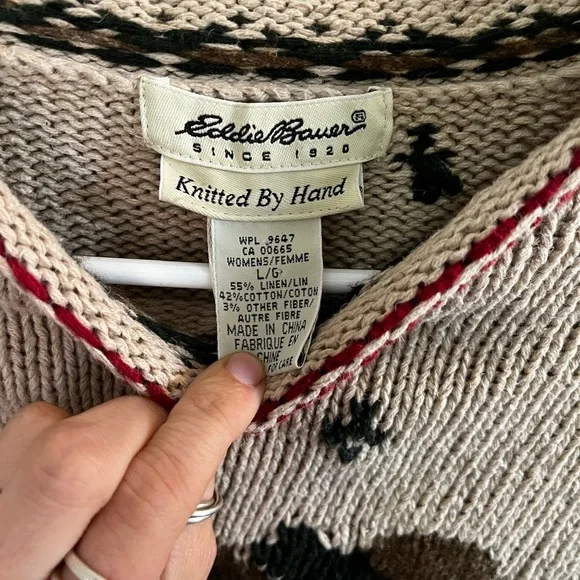 Vintage  Eddie Bauer Ski Sweater - Picture 3 of 4